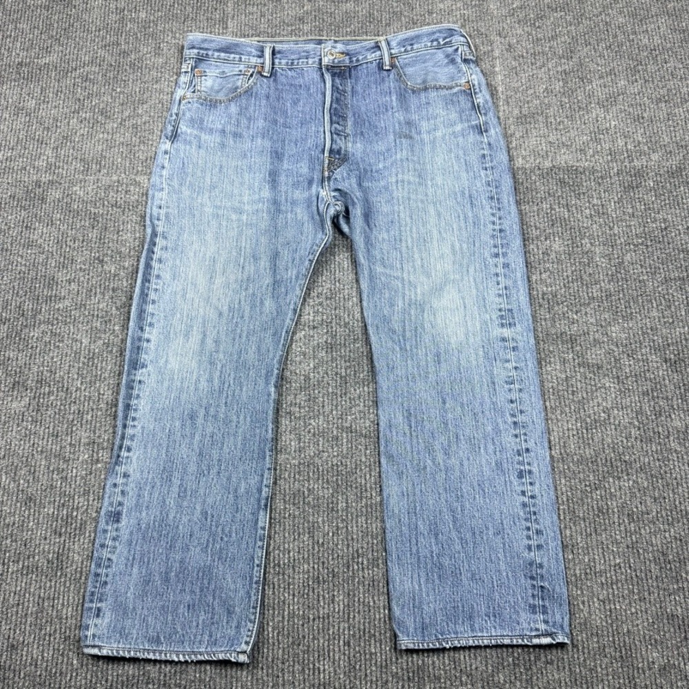 Levis 501 Original Fit Mens Blue Denim Jeans 36x30 01501-0000 SEE PICS for wear.